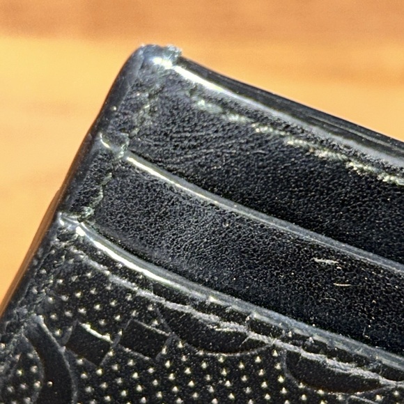 Authentic Gucci Black GG Embossed Perforated Leather Card Case Wallet - Picture 11 of 14